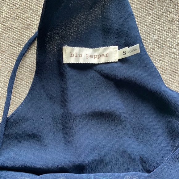 NWT Blu Pepper embroidered racer back tank - Picture 5 of 6